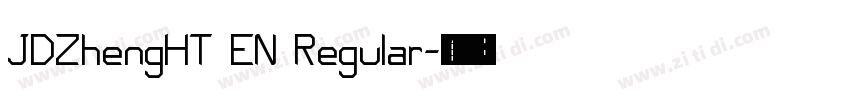 JDZhengHT EN Regular字体转换